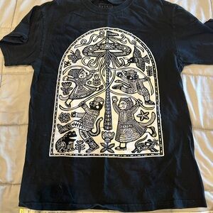 Hot Topic Black Tee with White Graphic